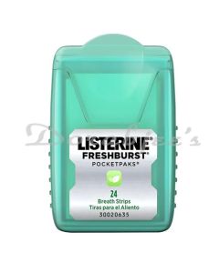 LISTERINE FRESH BURST POCKET PACKS BREATH STRIPS 24