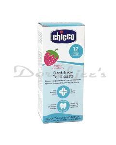 CHICCO KIDS TOOTH PASTE STRAWBERRY 12M PLUS
