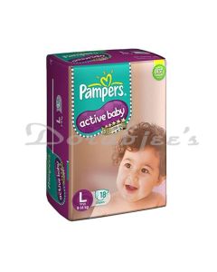 PAMPERS ACTIVE BABY LARGE 9-14 KG - 18 DIAPERS 18 PCS