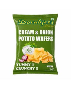 DORABJEES BRD CREAM AND ONION POTATO  WAFERS CHIPS 100G