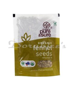 PURE AND SURE ORGANIC  FENNEL SEEDS100G