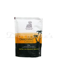 PURE AND SURE ORGANIC  DESCICATED COCONUT 250G