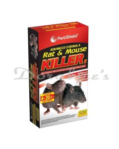 PESTSHIELD RAT AND MOUSE KILLER REFILL SACHETS 4X20G