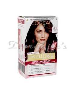 LOREAL EXCELLENCE HAIR COLOR PLUM BROWN 4.2