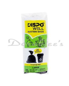 DISPOWELL BIO DEGRADABLE GARBAGE BAG LARGE