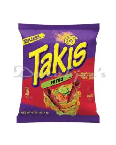 TAKIS NITRO HABANERO LIME CHIPS 113 G