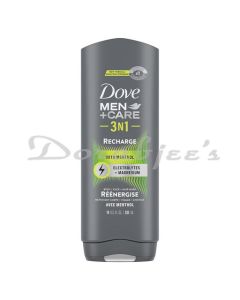 DOVE MEN 3IN1 RECHARGE MENTHOL BODY WASH 532ML