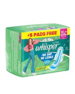 WHISPER ULTRA CLEAN SANITARY PADS FOR WOMEN XL+ 302MM 60 THIN PADS