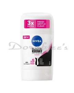 NIVEA BLACK AND WHITE INVISIBLE CLEAR DEO STICK 50ML