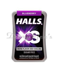 HALLS XS BLUEBERRY FLAVORED SUGAR FREE CANDY 12 G