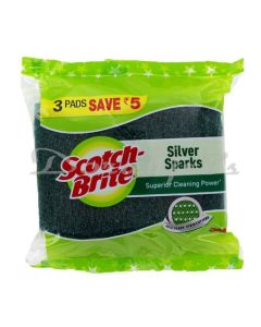 SCOTCH BRITE SCRUBBER SUPER SILVER SPARKS 3IN1