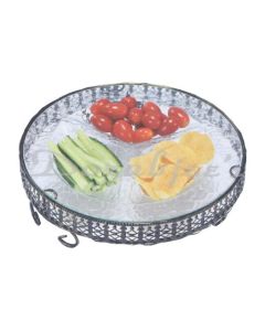 NATURALLYOURS SERVING GLASS TRAY 6217 2PCS SET