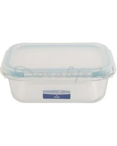 NATURALLYOURS GLASS RECTANGLE CONTAINER180 ML WIRTH PP LID