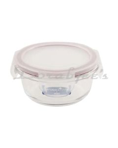 NATURALLYOURS GLASS ROUND CONTAINER 210 ML WITH FLAT PP LID