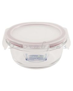 NATURALLYOURS GLASS ROUND CONTAINER 4002 ML WITH FLAT PP LID