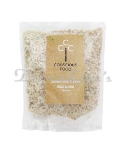 CONSCIOUS FOODS BROWN RICE FLAKES DESI POHA UNPOLISHED 500G