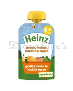 HEINZ BABY PEACH MANGO BANANA APPLE PUREE 100G