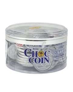 SILVER COIN CHOCOLATE ROUND BOX 168 G