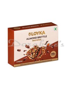 LOYKA ALMOND BRITTLE BROWNIE 4 PIECES 58G