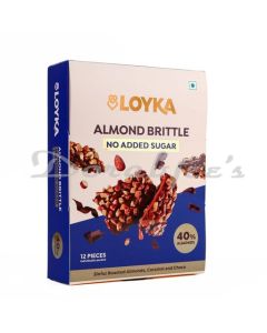LOYKA ALMOND BRITTLE NO ADDED SUGAR 12 PIECES 174G