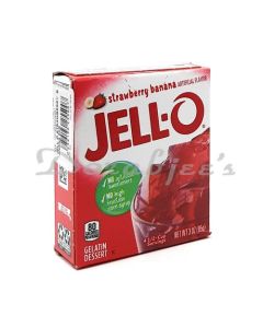 JELL O JELLY PUDDING STRAWBERRY BANANA 85G