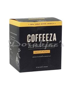 COFFEEZA  MEDIUM ROAST POUR OVER INSTANT COFFEE BAG BOX OF 10
