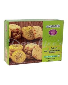 KARACHI BAKERY 2IN1 FRUIT PISTA ALMOND BISCUITS 400G