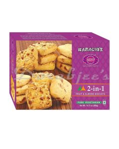 KARACHI BAKERY 2IN1 FRUIT ALMOND BISCUITS 400G