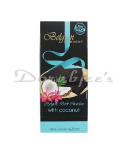 BELGIAN HARVEST DARK CHOCOLATE BAR WITH COCONUT 100G
