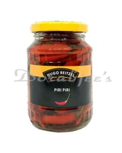 HUGO REITZEL PICKLED PIRI PIRI GHERKINS 340G