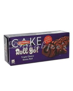 BRITANNIA CAKE ROLL YO SWISS ROLL DOUBLE CHOCO 165G