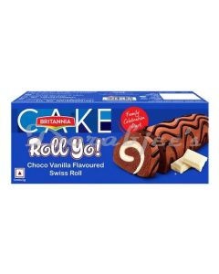 BRITANNIA CAKE ROLL YO  SWISS ROLL CHOCO VANILLA  165G