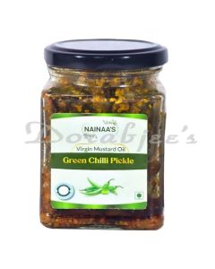 NAINAAS VIRGIN MUSTARD OIL GREEN CHILLI PICKLE 200 G