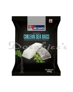 BIG SAMS FROZEN CHILEAN SEA BASS FILLET 150G