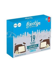 THE BROOKLYN CREAMERY LOW CALORIE ICE CREAM CHOCOLATE VANILLA BONBONS 144ML
