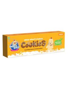 BEBE BURP WHOLE WHEAT COOKIES 150G   NO ARTIFICIAL FLAVOURS AND PRESERVATIVES