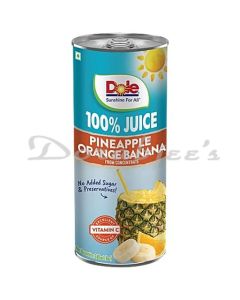 DOLE PINEAPPLE ORANGE BANANA 100% JUICE FROM CONCENTRATE 240ML