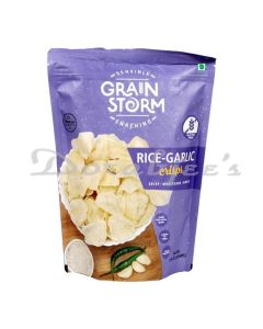 GRAINSTORM RICE GARLIC CRISPS CHIPS 40 G