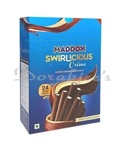 MADDOX SWIRLICIOUS CHOCOLATE WAFER ROLL BISCUIT 315G 30 ST TIN