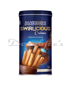 MADDOX SWIRLICIOUS CHOCOLATE WAFER ROLL BISCUIT 252G 24 ST BOX