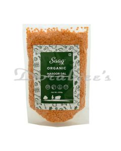 SAAG ORGANIC MASOOR DAL SPLIT RED LENTIL SKINLESS 500 G