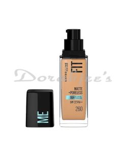 MAYBELLINE NEW YORK FIT ME MATTE & PORELESS FOUNDATION SHADE 260 - 30 ML
