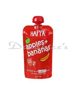 HAPPA 100% NATURAL & PURE APPLE  BANANA FRUIT PUREE STAGE 2 100G