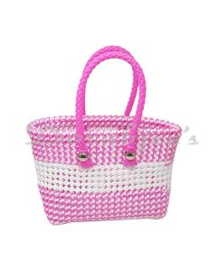 MULTICOLOR HANDMADE NYLON WIRE SHOPPING BASKET BAG EXTRA SMALL SIZE