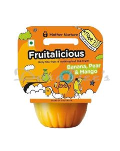 MOTHER NURTURE FRUITALICIOUS  BANANA PEAR AND MANGO PUREE  STAGE 3  BABY FOOD 100G