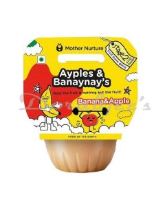 MOTHER NURTURE AYPLES & BANAYNAYS  APPLE AND BANANA PUREE  STAGE 2 BABY FOOD 100G