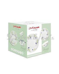 DIVA BY LA OPALA PEARL COLLECTION  35 PC DINNER SET    SILKY CLUSTER