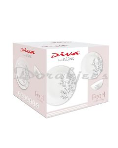DIVA BY LA OPALA PEARL COLLECTION  28 PC DINNER SET   LIVELY HUES
