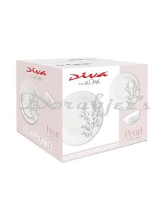 DIVA BY LA OPALA PEARL COLLECTION  28 PC DINNER SET   TURQUOISE TRIMS