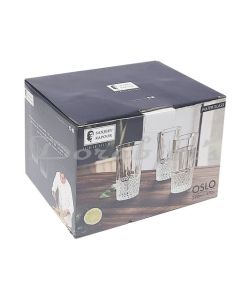 SANJEEV KAPOOR OSLO WATER GLASS 290 ML  SET OF 6 PCS WITH GIFT BOX